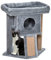 PawHut Kratzbaum 57 cm Kleiner Katzenbaum mit Katzenhöhle, Liegeplattform, Katzenkratzbaum mit Kratzbrett, Spielball, Katzenmöbel für Katzen bis 5 kg Hellgrau
