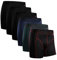 DANISH ENDURANCE 6er Pack Sport Boxershorts Herren, Mit regulärem oder langem Bein, 3X Schwarz, 1x Blau, 1x Schwarz/Rot, 1x Grün, M