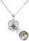 INBLUE Personalisierte Projektion Bild Anhänger 925 Sterling Silber Halskette Herzförmiger Anhänger Geburtstag Jubiläumsgeschenke für Sie/Frauen/Freundin/Mutter Schmuck (farbiges Bild)