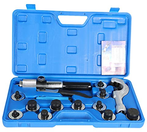 findmall Hydraulic Tube Expander Tool HVAC Swaging Kit with Tube Cutter and 11 Tube Expander Head 3/8, 1/2, 5/8, 3/4, 7/8, 1, 1-1/8, 1-1/4, 1-3/8, 1-1/2, 1-5/8 Inch