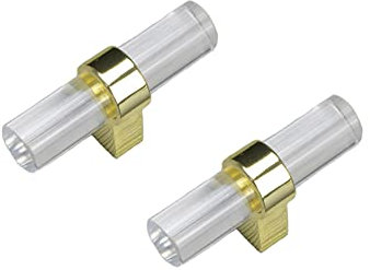 CONPHERON 2 Stück Möbelknopf Gold Griffe Gold Matt Schubladenknöpfe Modern Kommodengriff Zinklegierung Acryl Transparenter Knopf T-Griffe Küchentürgriffe Einzelloch