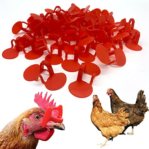 DHER HüHner Brillen 50 StüCk Verdickte Anti-Pick-Free-HüHnerbrille, Anti-Pick-Augenmasken FüR GeflüGel, Anti-Peck-Brille FüR Die HüHnerzucht, Anti-Peck-Brille FüR HüHner, Anti-HäNgenetz HüHnerbrille