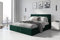 Interbeds Polsterbett Hilton 140x200cm in 6 Farben inkl. Matratze und Lattenrost (grün)