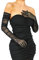 XXDingbs Damen Sexy Sheer Handschuhe Mesh Tüll Super Lange Handschuhe Opera Weihnachten Kostüm Party Tanzhandschuhe, Schwarz, Einheitsgröße