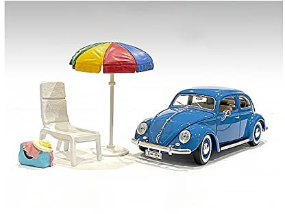 American Diorama- Collezione Auto in Miniatura, Colore Giallo/Rosso/Blu/Verde/Bianco, 76317