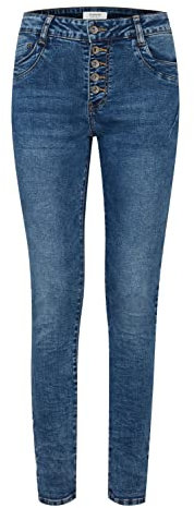 b.young BXKAILY Jeans NO Damen Jeans Denim Hose 5-Poket-Style Baumwolle mit Stretch Skinny Fit, Größe:36, Farbe:Blue (80032)