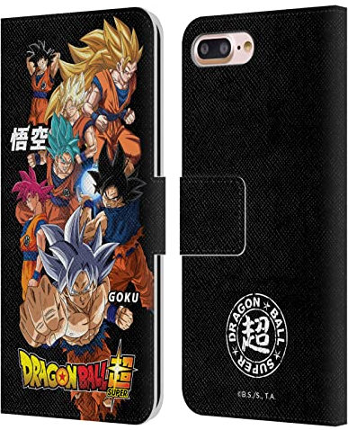 Head Case Designs Officially Licensed Dragon Ball Super Goku Universe Survival Characters Leather Book Wallet Case Cover Compatible With Apple iPhone 7 Plus/iPhone 8 Plus