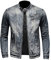 RGVV Giubbotto Jeans Uomo, Giacca Trucker Giacca Jeans Vintage Grigio Blu Washed Jeansjacke Giacca Moto Stretch Giacca Transitional Cerniera Giacca Casual Slim Fit per Donna Uomo,XL