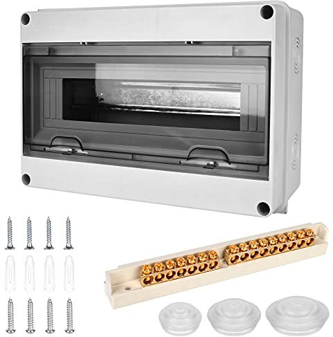 Coffret Electrique Etanche Exterieur: Boîte Etanche Electrique Exterieur IP65, Tableau Electrique 1 Rangée Etanche 15 Modules, Boîtier Electrique, Tableau Electrique Etanche Pour Disjoncteur Mural