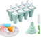 MARUKO Moule Glace, Pliable Moule à Glace, Silicone Moule à Crème Glacée pour Sucettes Glacées Maison et Crème Glacée – Sans BPA (Vert)