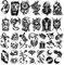 Leesgel 112 Fogli Tatuaggi Temporanei Uomo donna, Impermeabile Tatuaggi Finti Stickers con Morte Cranio Leone Scheletro, Tatuaggio Trasferelli Adulti per Corpo Braccio Petto Spalla