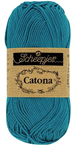 Scheepjes - Scheepjes Catona 400 Petrol Blue Yarn - 10x50g