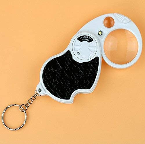 HWSY Loupe HD Bijoux Loupe, Loupe Porte-clés Pliante, Loupe Bijoux, Loupe Noire, Livres de Lecture, Journaux, Cartes, Pièces de Monnaie, Aides à la Lecture de Bijoux, 6901A : Interesting