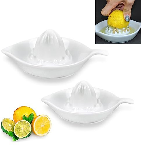 Presse Citron Manuel,Tianher 2 Pcs Presse Agrumes Manuel Presse Orange en Céramique pour Citrons Orange Pamplemousse et Agrumes