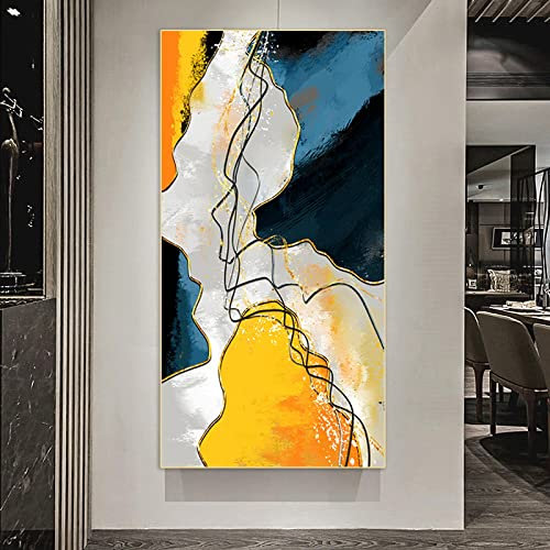 HOLEILUCK Vertikale Kunstdrucke, Gemälde, Wohnzimmerdekoration, große abstrakte Leinwand-Wandkunst, Aquarelldrucke, Bilder, Leinwandgemälde, 90 x 180 cm, ungerahmt