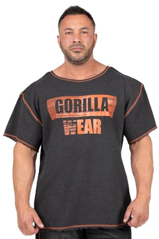 Gorilla Wear Wallace Workout Top Bodybuilding Old School Shirt weiter Halsausschnitt Doppelgrößen
