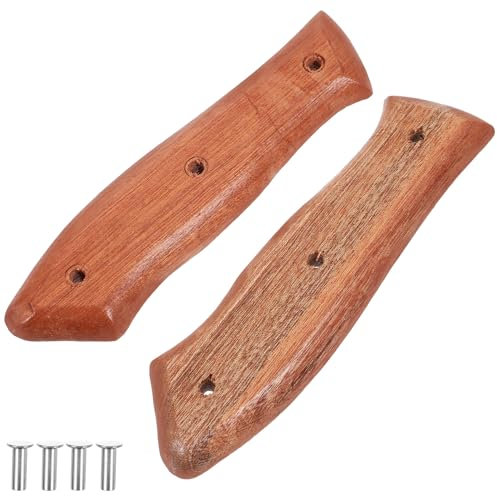 UPKOCH 2 Pezzi Manico Per Taglierina In Legno Impugnatura Per Coltelli Antiscivolo Maniglie Per Coltelli Sostituzione Impugnature Con Rivetti Per Accessori Per Coltelli Da Ristorante Di