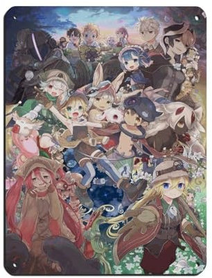 Anime Nanachi Made in Abyss Poster Blechschild Vintage Metall Pub Club Cafe Bar Home Wandkunst Dekoration Poster Retro 30 x 40 cm