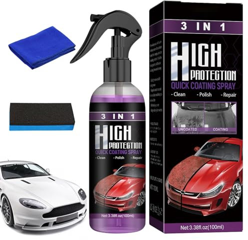 Capgoost High Protection 3in1 Spray, Auto Politur, 3-In-1 Hoher Schutz Schnelles Auto-Beschichtung Spray, Car Kratzer Spray, Car Shield Coating für Schutz vor Korrosion, Wasserabweisendes Autowachs(A)