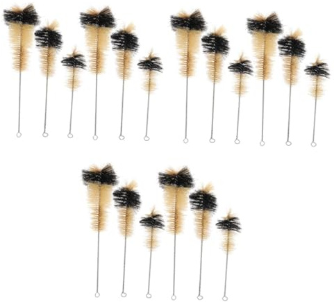 Didiseaon 3sets Portable Flask Cleaning Brush Set Bottle Brush Cleaner for Lab Flask Cleaning Iron Handle for Chemicals Laboratory Tools 6pcs*3