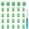 25 Pezzi PCB Morsetto, 5.08mm 2 Pin / 5mm 3 Pin per Progetti Arduino - Materiale Premium, Facili da Usare, Ampia Applicazione - Con Cacciavite