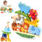 GGesii Montessori Holzspielzeug, Tier Montessori Spielzeug ab 2 3 4 5 Jahre, Stapelspiel Stapelspielzeug Tiere, für Lernspiele, Motorik (11 Tiere)
