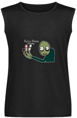 Hot Rare Salad Fingers Rusty Spoons Men's Sleeveless T Shirt Vest Black 3XL