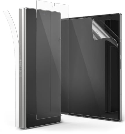 Ringke Protecteur d'Écran pour Samsung Galaxy Z Fold 6 Verre Trempé | 3-In-1 Protector, l’Externe et l’Intérieur et Charnières Hinge, Résistant aux Rayures
