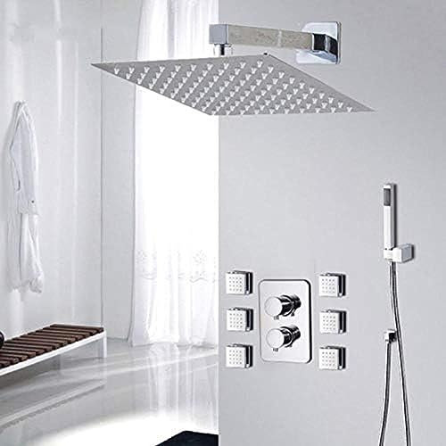 Duschkopf, Wandmontage, Quadratischer Stil, Messing, Regenduschset, Direkt Ab Werk, Neues Regenduschset Für Badezimmer