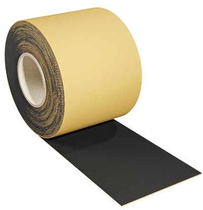 0,75 mm dick selbstklebendes EPDM-Dichtband Dichtungsband starke Haftung Türdichtung für Fenster Cerankochfelder Anfahrschutz (100mm breit x 20lfm lang)