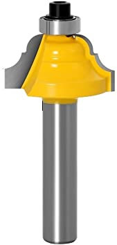 1pc Double Roman Ogee Edging Router Bit - Large - 8mm Shank Dovetail Router Bit Cutter Wood Working(8X25)