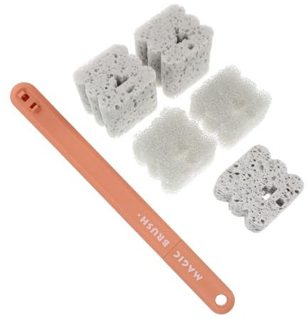 Generisch 1 STK Flaschenbürste küche Kitchen Familiar flaschenputzer bürste Abnehmbar ajaa Tool große Schwämme zum Waschen von Autos Autoschwämme Schwammbürste Reinigungsversorgung pp Orange