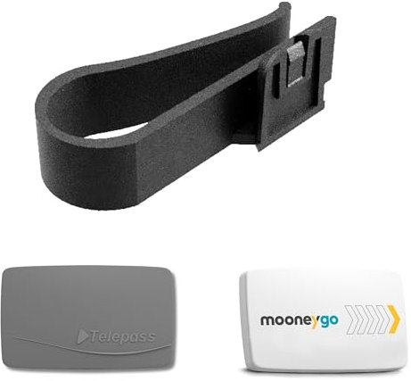 3Drive Supporto aletta parasole compatibile con sistemi di telepedaggio T.Pass, compatibile con MooneyGo