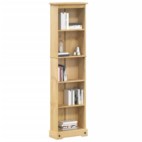 Juroupi Bücherregal Corona 46x20x170 cm Bookshelf Regale Wohnzimmer BüRoregal BüCherregal Massivholz Kiefer