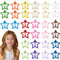 BQRKOTM 50pz Fermagli per Capelli Stella Colorato Mollette per Capelli Stella Clip per Capelli di Metallo a Forma di Stella Accessori Capelli per Ragazze Donna (Colore casuale)