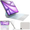 Nuflaz Tastaturhülle für iPad Air 13 Zoll (2024 M2/2025 M3) & iPad Pro 12.9 Zoll (6/5/4/3 Gen) – QWERTZ DE Magic Keyboard mit Touchpad, 7 Farben Beleuchtung, USB-C, Magnetisch – weiß, X9