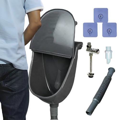 yakermur Garagen-Urinal, Außen-Urinal, geruchshemmende Toilette mit Abdeckung für Zuhause, Camping, Baustelle, Garage, Wohnheim, Wohnmobil, öffentlicher Park, Fitnessstudio, Hinterhof