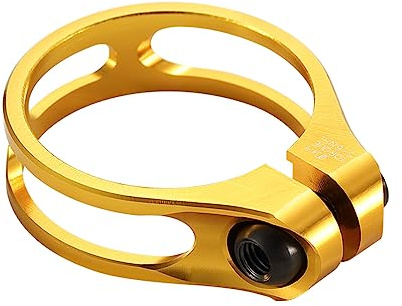 Sattelklemme Fahrrad Sattelstütze Klemme Aluminium Legierung Radfahren Sattel for 27,2/30,8/31,6mm Bik schloss Teile(Golden Black 34.9)