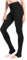 Yogipace Damen hoch taillierte Joga Training Laufen Capri Leggings Hosen Over The Heel Leggings Rückentasche für Smartphone Schwarz L