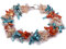 JYX Pearl Kette Damen Zwei-Strang 10x18m Pink, Blau und Orange Süßwasserperle und barocke Kristallperlen Halskette