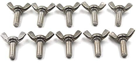 304 Edelstahl Flügelschrauben Set M8x25 Hand Twist Schraube Schmetterling Schrauben-Sets 10PCS