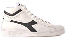 Diadora Unisex Game L High Waxed Hohe Sneaker, Weiß White Black, 44 EU