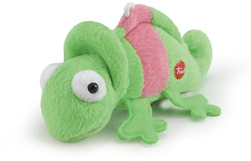 Trudi 52192 Sweet Collection Kleines Chamäleon ca. 12 cm, Größe XXS, Stofftier mit weichen Materialien und liebevollen Details, Plüschtier waschbar, Kuscheltier für Kinder & Babys, Grün/Rosa