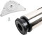 Tischbein 80mm Durchmesser Höhe 1100 mm in edelstahl optik Tischfuß Möbelfuss