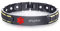 XUANPAI Gravierte Type 2 Diabetes Edelstahl Magnetische Gesundheit Einstellbare Armband Red Medical Alert ID Tag Notfall Armband für Männer