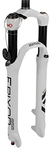 HIOD Bicycle Fork Bike Forks MTB Shock Pump Suspension Damping Rebound Adjustment Shoulder/Remote Control Straight Tube Mountain Bike Fork,White-B,27.5-inch