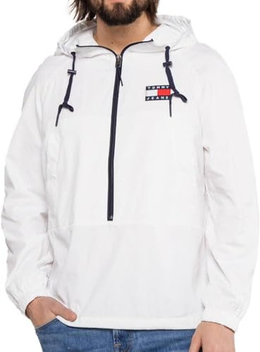 Tommy Hilfiger Veste Coupe-Vent Blanc Homme Popover Blanc XL