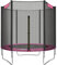 SONGMICS Trampolin Outdoor, Ø 183 cm Gartentrampolin, mit Sicherheitsnetz, Sicherheitsabdeckung, bis 100 kg belastbar, für Garten, pink STR061P01