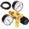 MEANLIN MEASURE Argon CO2 Regulators, CGA580 Gas Welding Regulator with Miller Lincoln Mig Tig Welding with 60 Hose 0-4500PSI / 0-10BAR