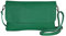 AmbraModa GLX11 - Damen Umhängetasche, Clutch, Handytasche aus echtem Leder mit abnehmbarem und verstellbarem Schultergurt, geeignet für Handys und Tablets bis zu 7 Zoll (Grasgrün)